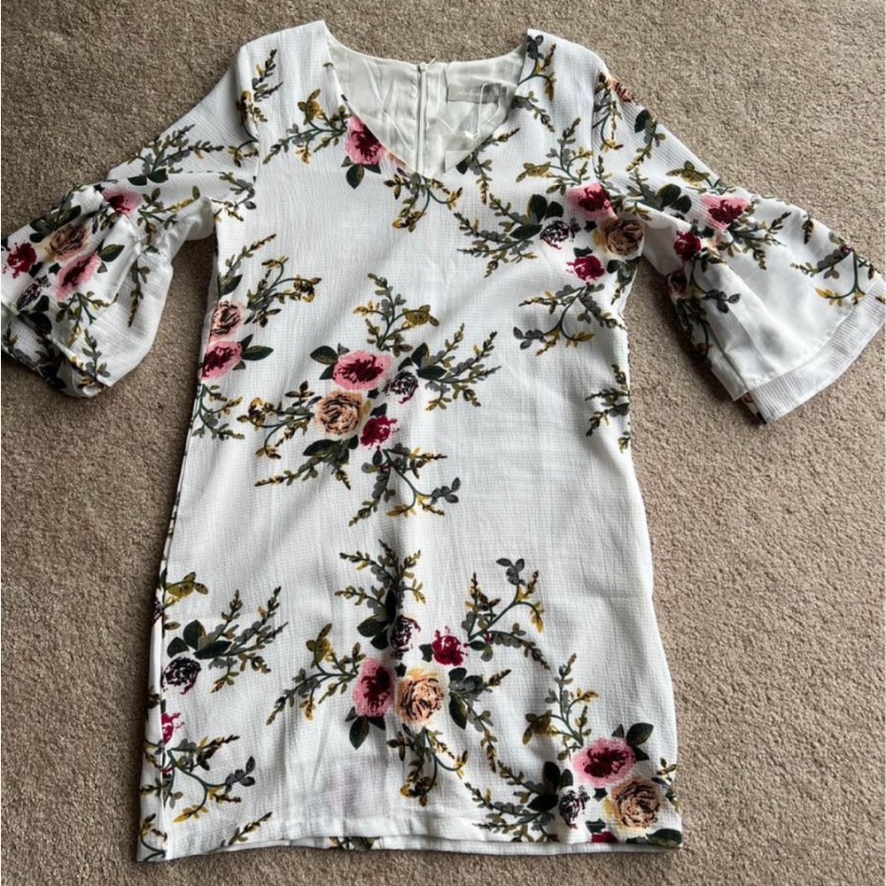 White Floral Dress